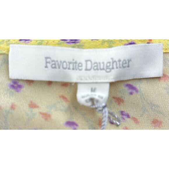 Favorite Daughter Tie-Front Blouse in Yellow Motif NWT Size Medium - Picture 7 of 8